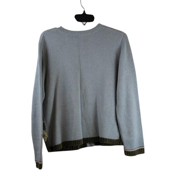 Womens M Vintage Horse Wagon‎ Sweater Cardigan by Monterey Koret Zip Western - Picture 3 of 3